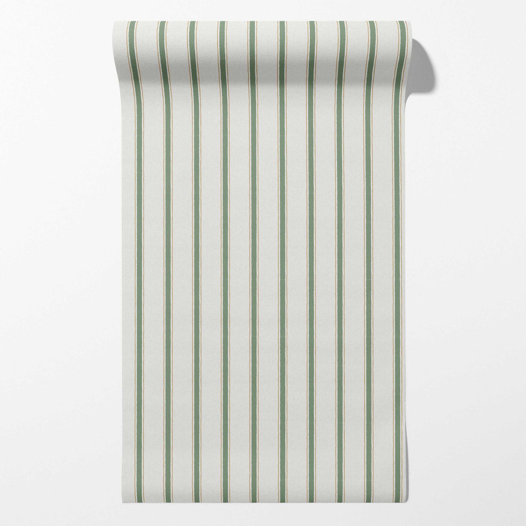 Moulding Line Wallpaper in Soft Sage