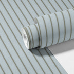 Moulding Line Wallpaper in Stone Blue