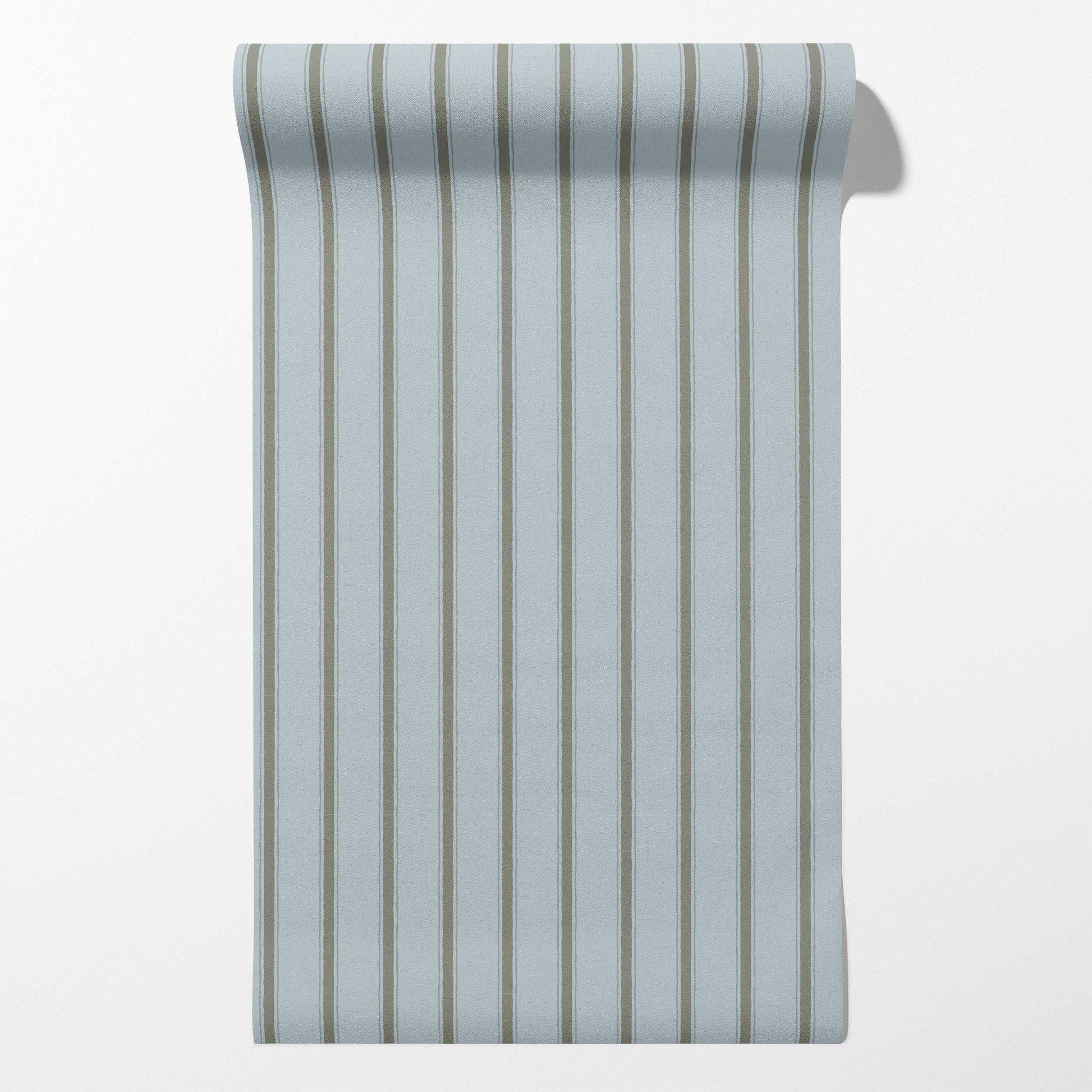 Moulding Line Wallpaper in Stone Blue
