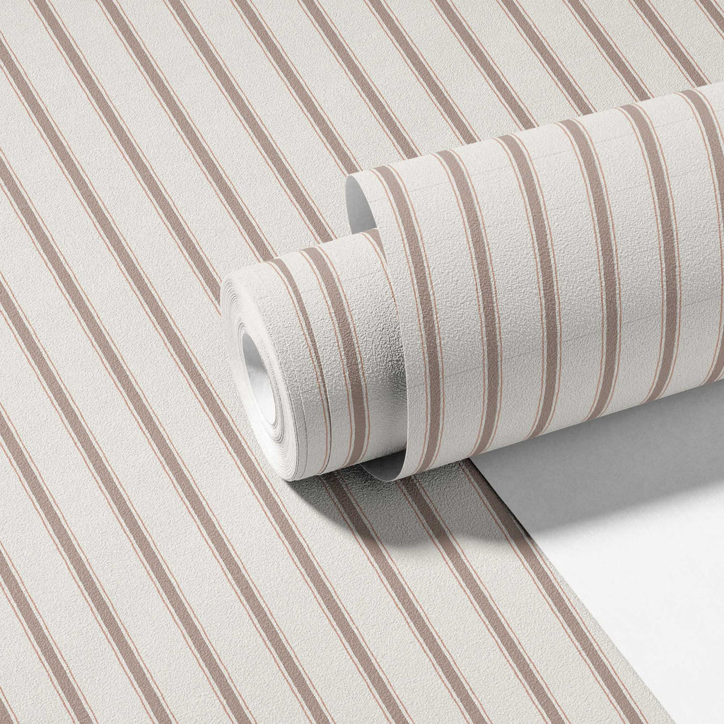 Moulding Line Wallpaper in Vintage Rose