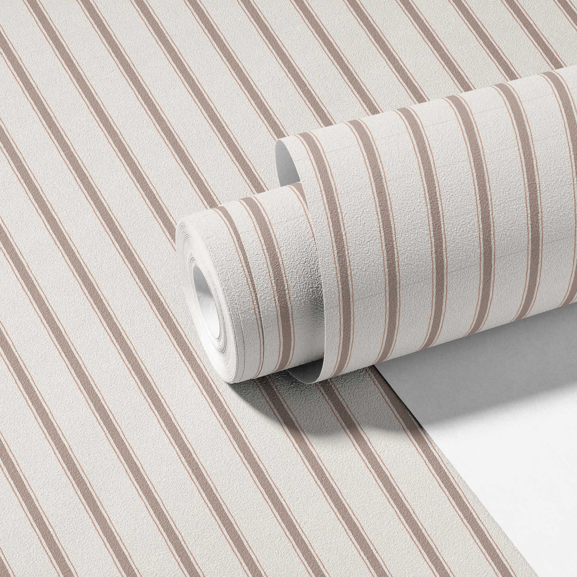 Moulding Line Wallpaper in Vintage Rose
