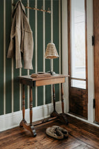 Moulding Line Wallpaper in Library Green