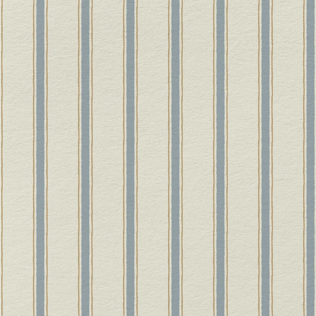 Moulding Line Wallpaper in Dusty Blue