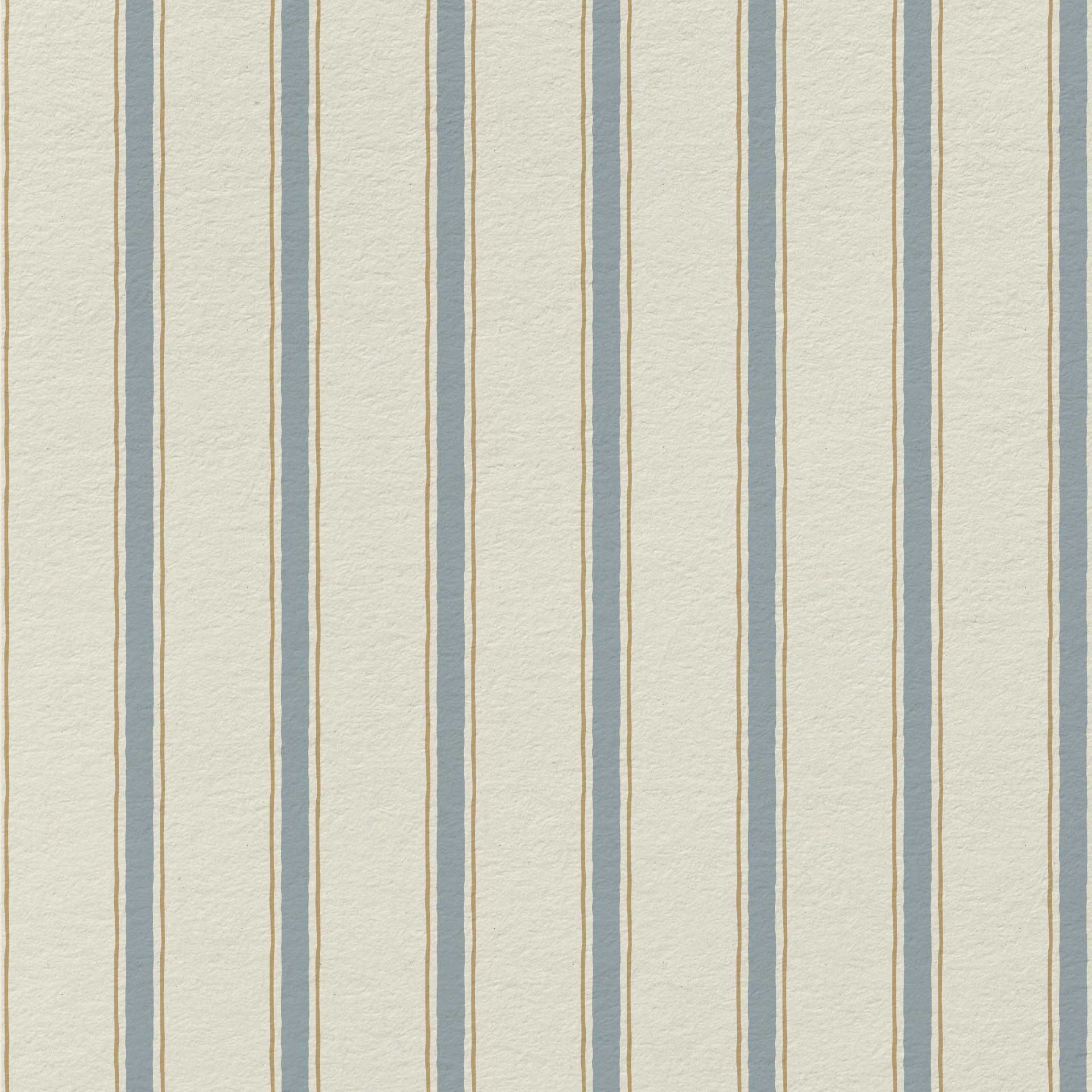 Moulding Line Wallpaper in Dusty Blue