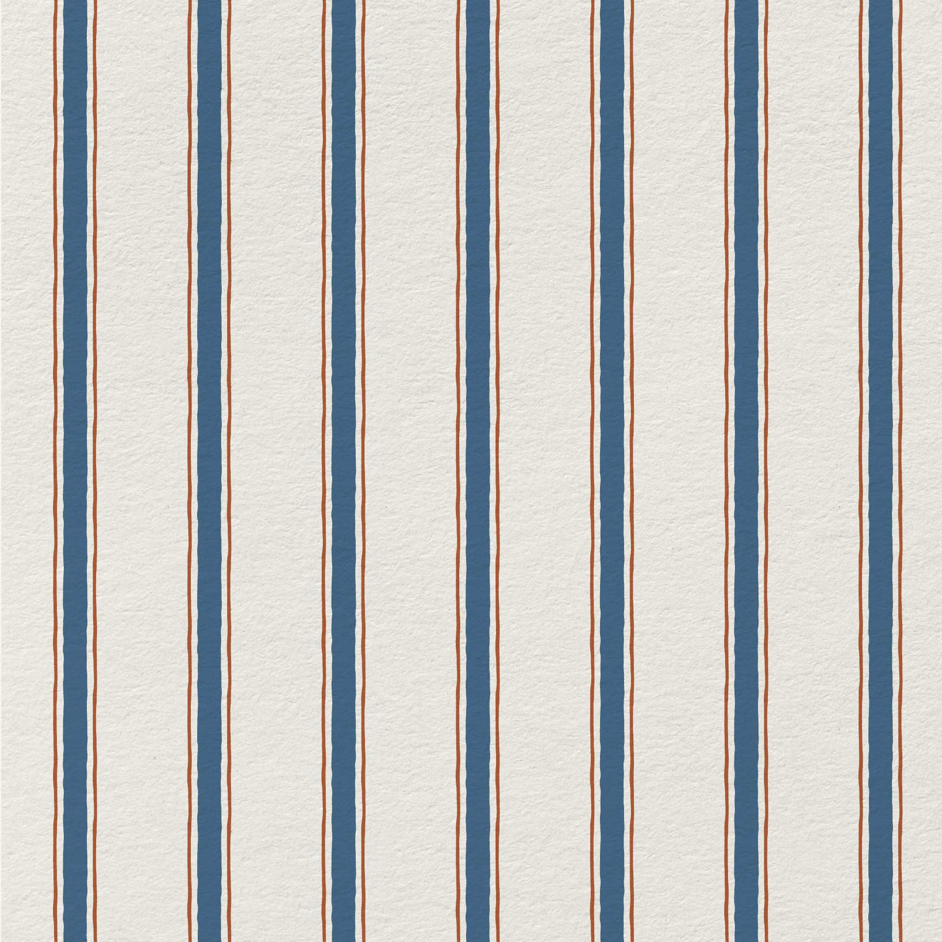 Moulding Line Wallpaper in French Indigo Clay