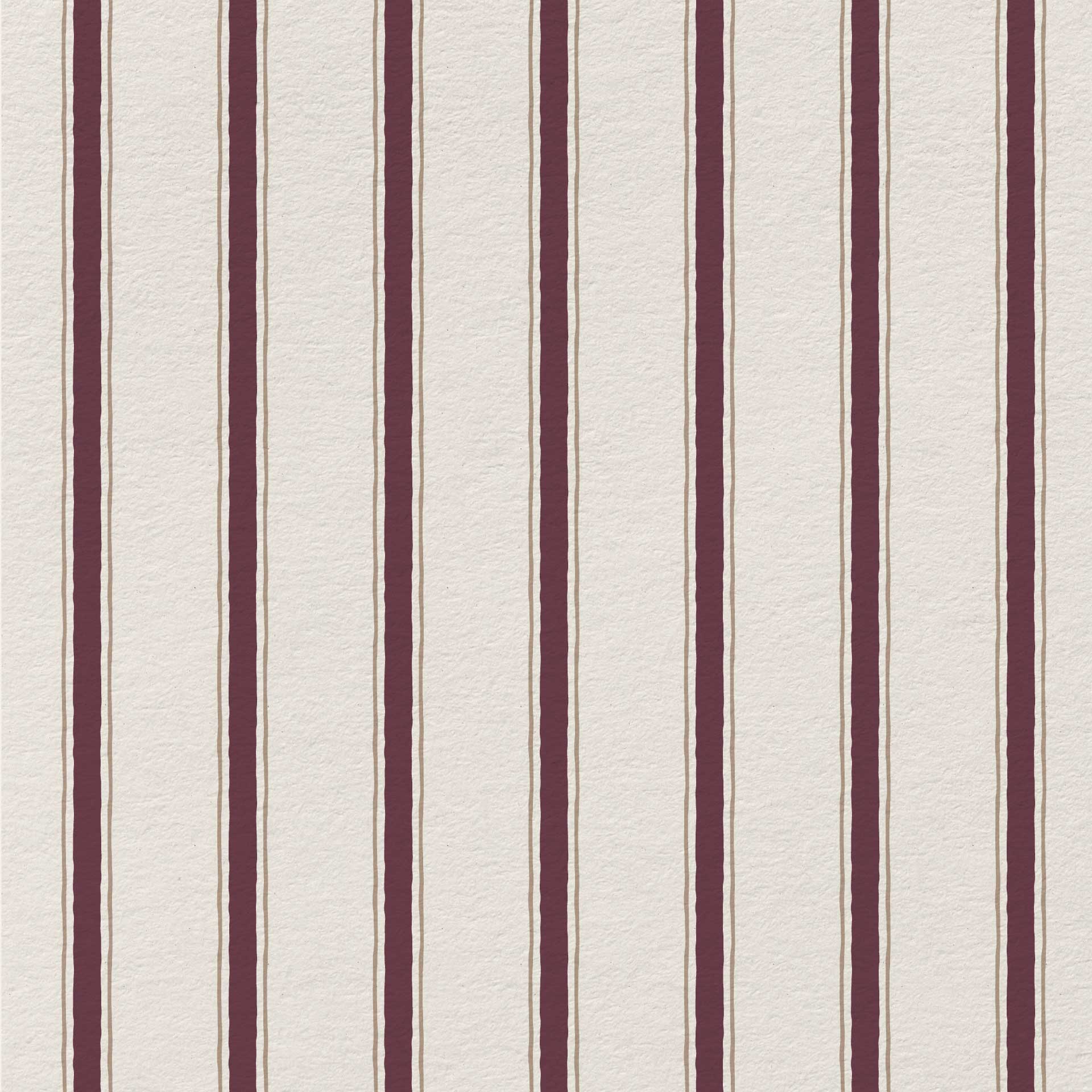 Moulding Line Wallpaper in Plum Red
