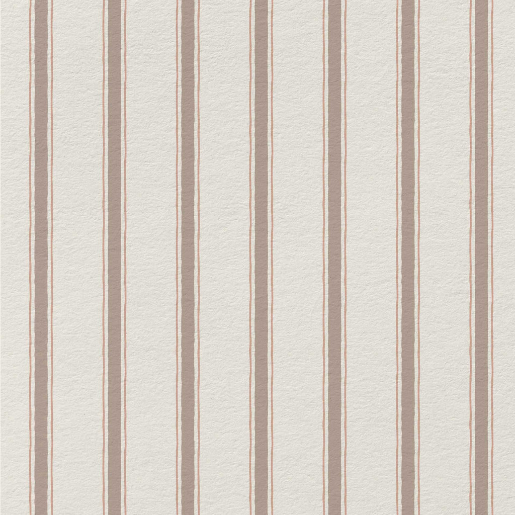 Moulding Line Wallpaper in Vintage Rose