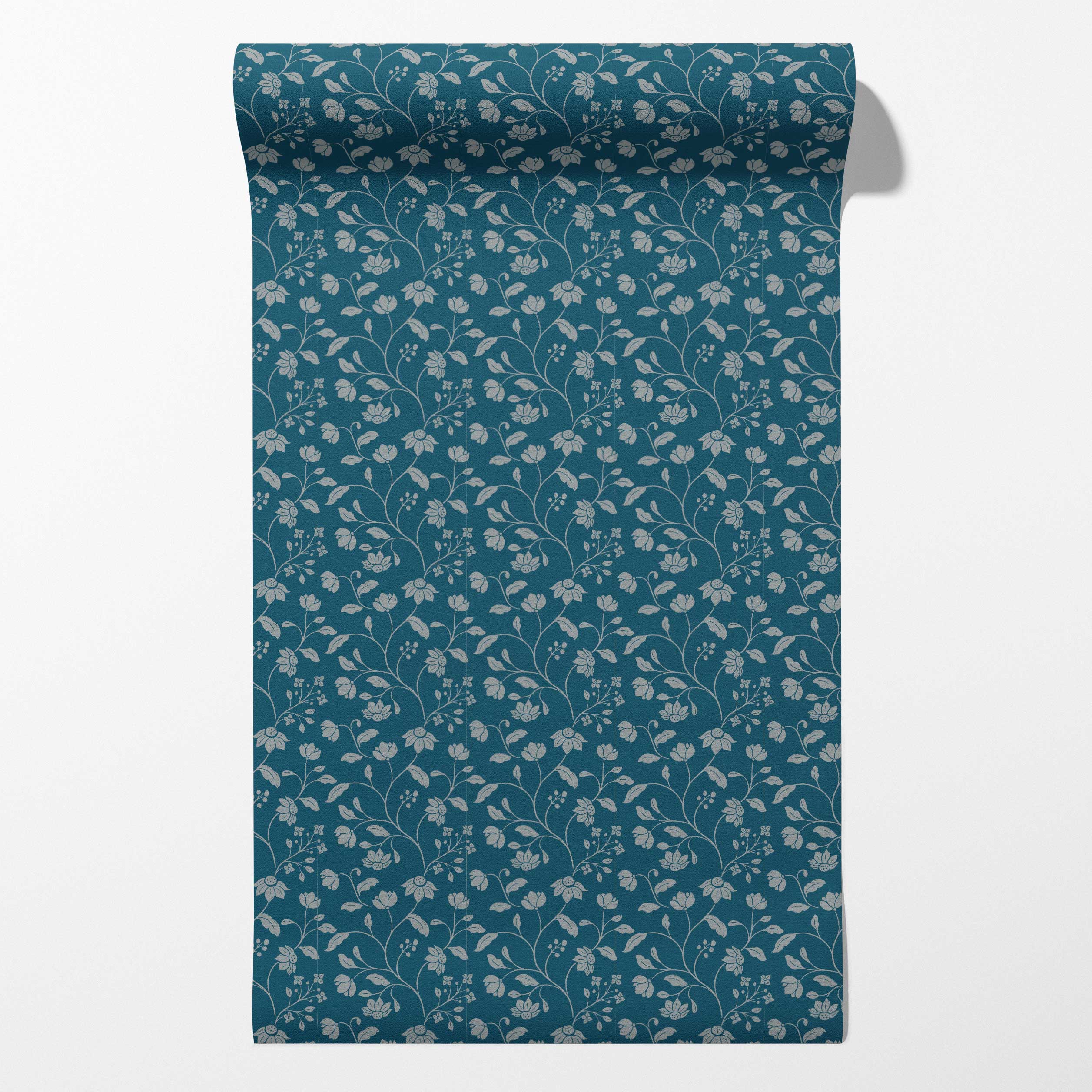 Wild Geranium Wallpaper in Bay Blue