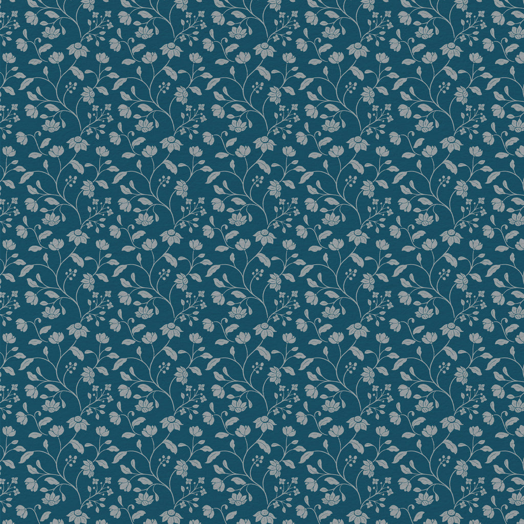 Wild Geranium Wallpaper in Bay Blue