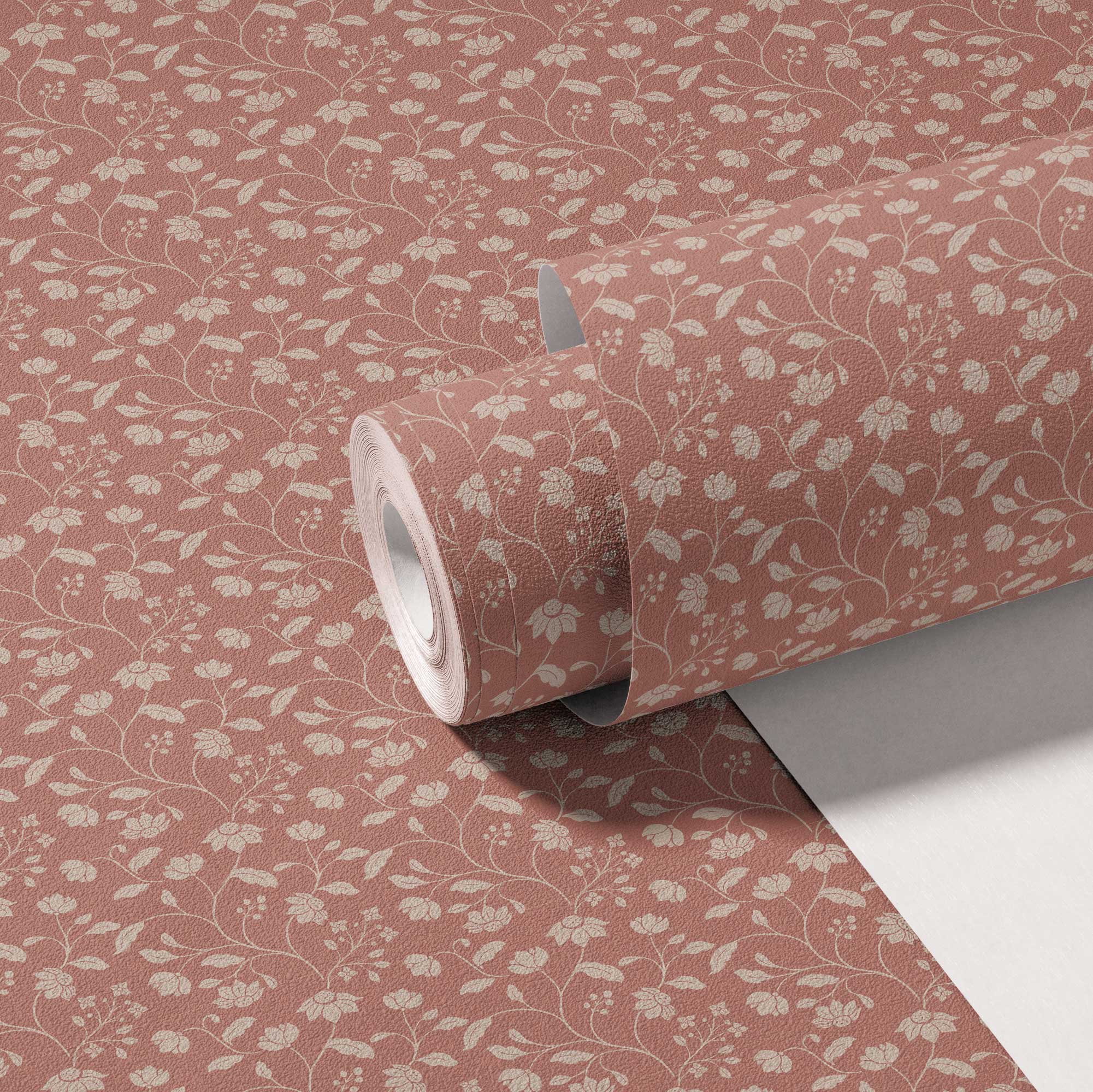 Wild Geranium Wallpaper in Blush Rose
