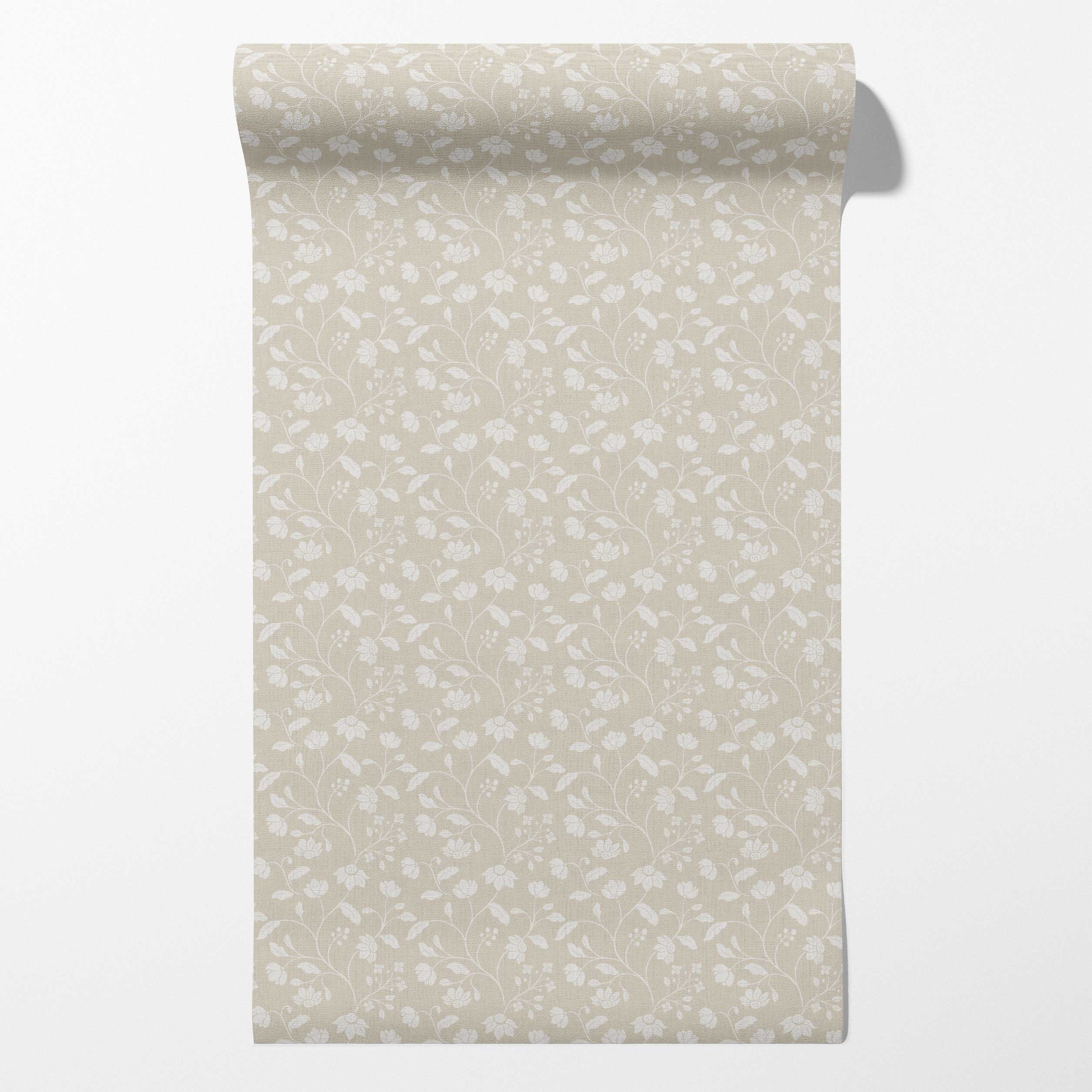 Wild Geranium Wallpaper in Linen Wash