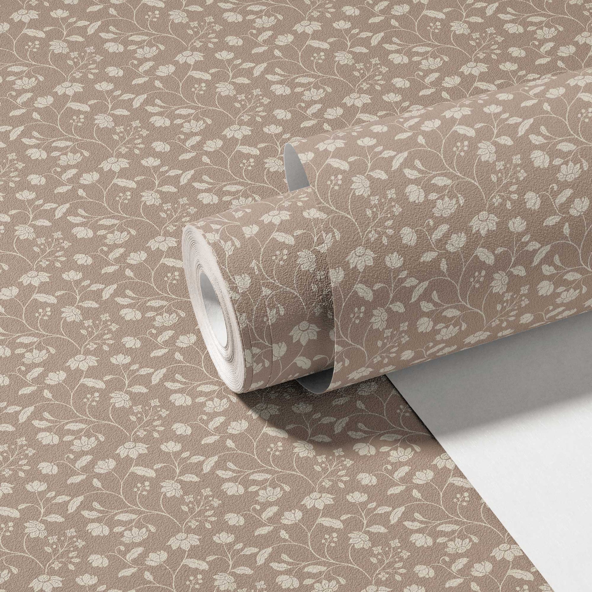 Wild Geranium Wallpaper in Mauve Clay