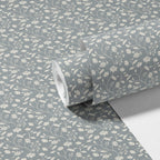 Wild Geranium Wallpaper in Slate Dust