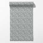 Wild Geranium Wallpaper in Slate Dust