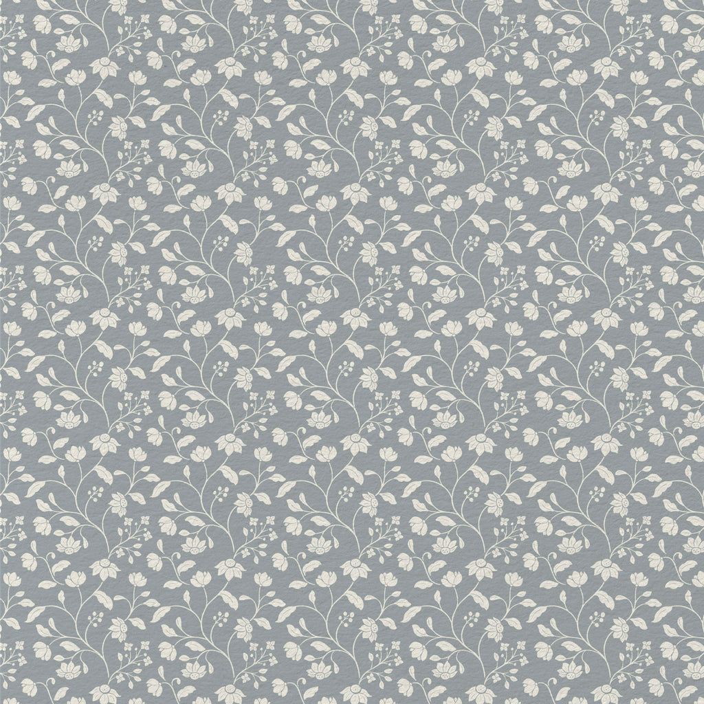 Wild Geranium Wallpaper in Slate Dust