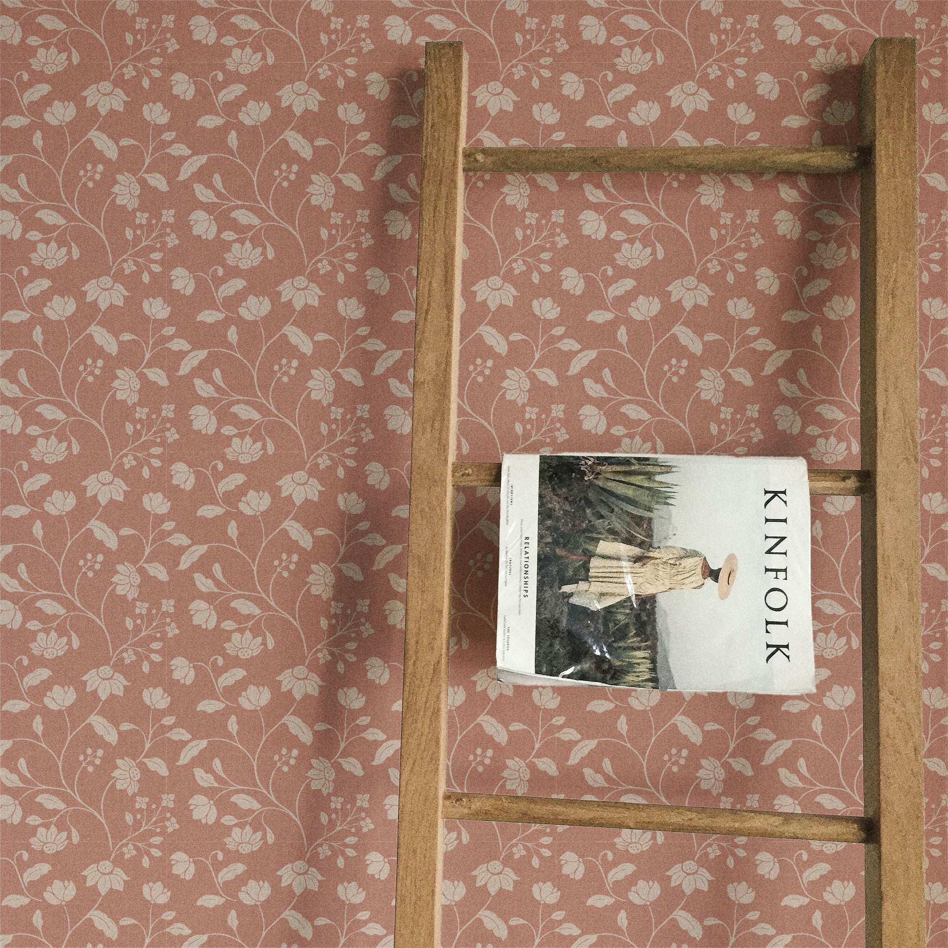 Wild Geranium Wallpaper in Blush Rose
