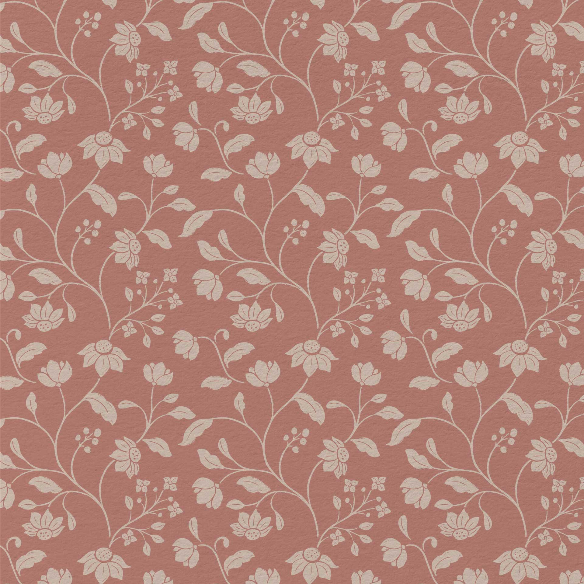 Wild Geranium Wallpaper in Blush Rose
