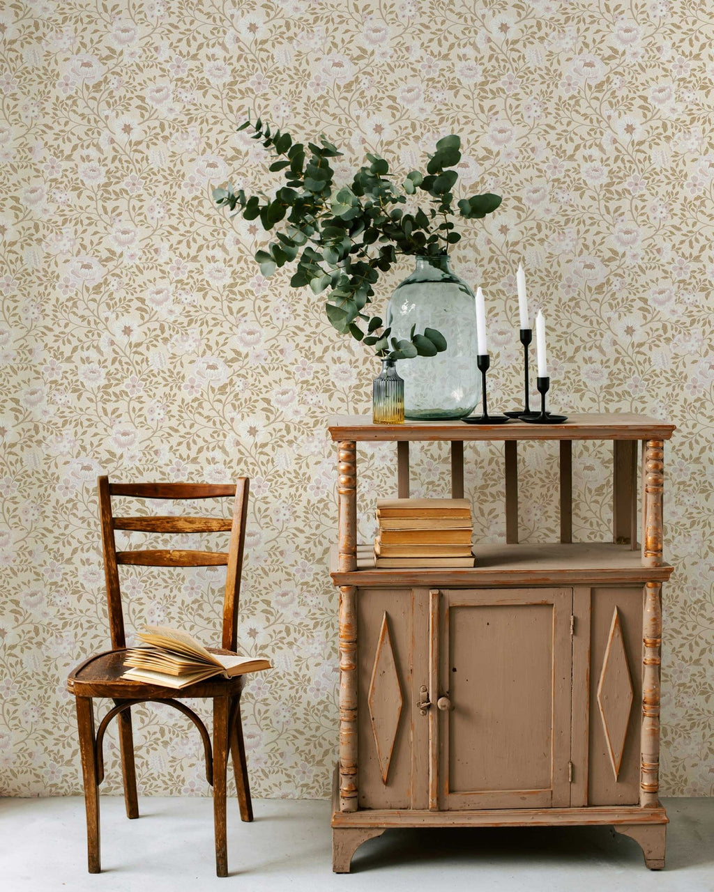 Annabelle Wallpaper in Antique Blush - Riverpine