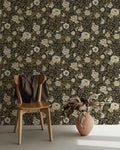 Annabelle Wallpaper in Charcoal Marigold - Riverpine