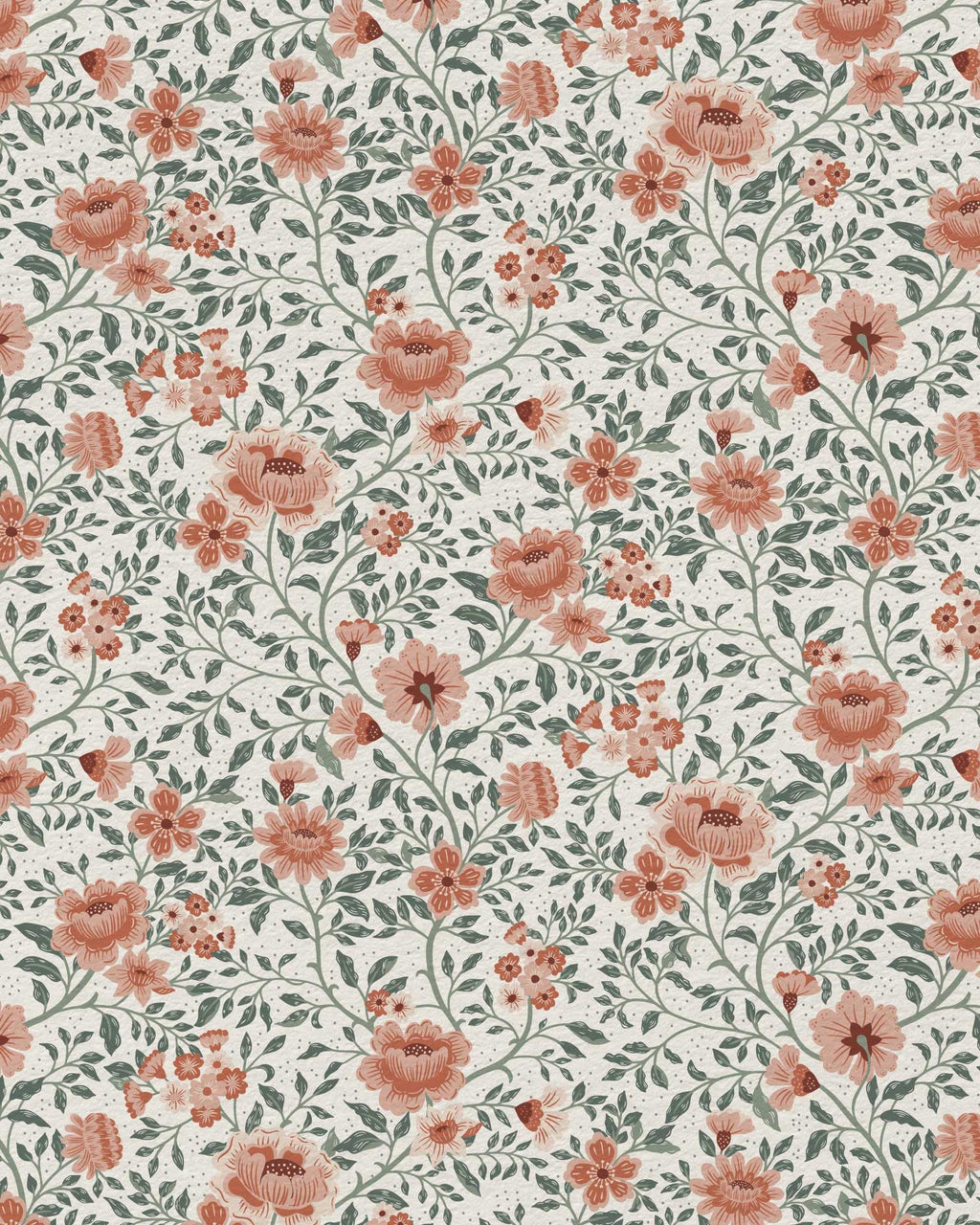 Annabelle Wallpaper in Clay Garden - Riverpine