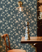 Annabelle Wallpaper in Dusty Slate - Riverpine