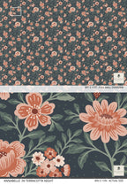 Annabelle Wallpaper in Terracotta Night - Riverpine