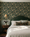 Annabelle Wallpaper in Woodland Green - Riverpine