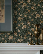 Annabelle Wallpaper in Woodland Green - Riverpine