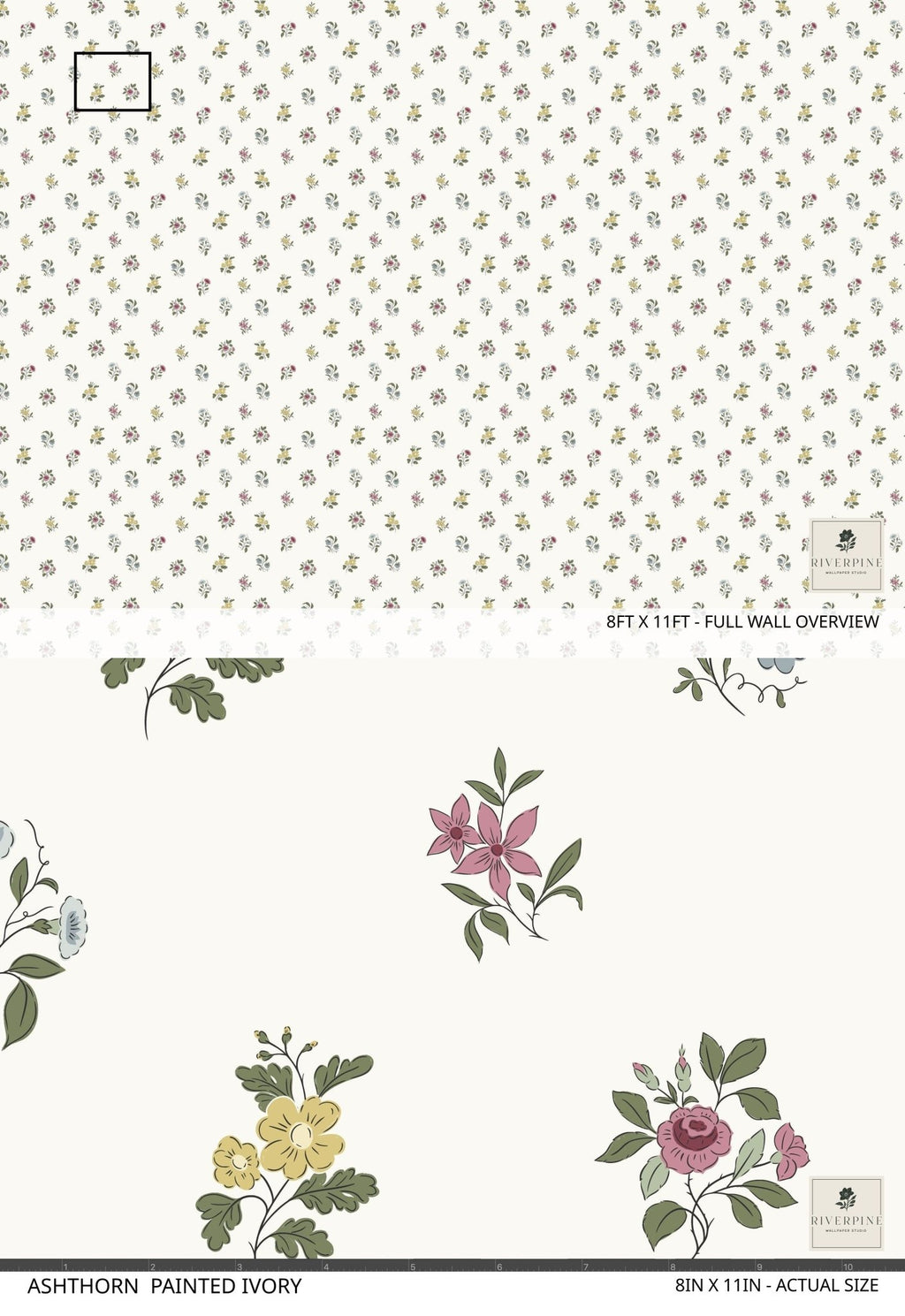 Ashthorn Wallpaper in Painted Ivory - Riverpine