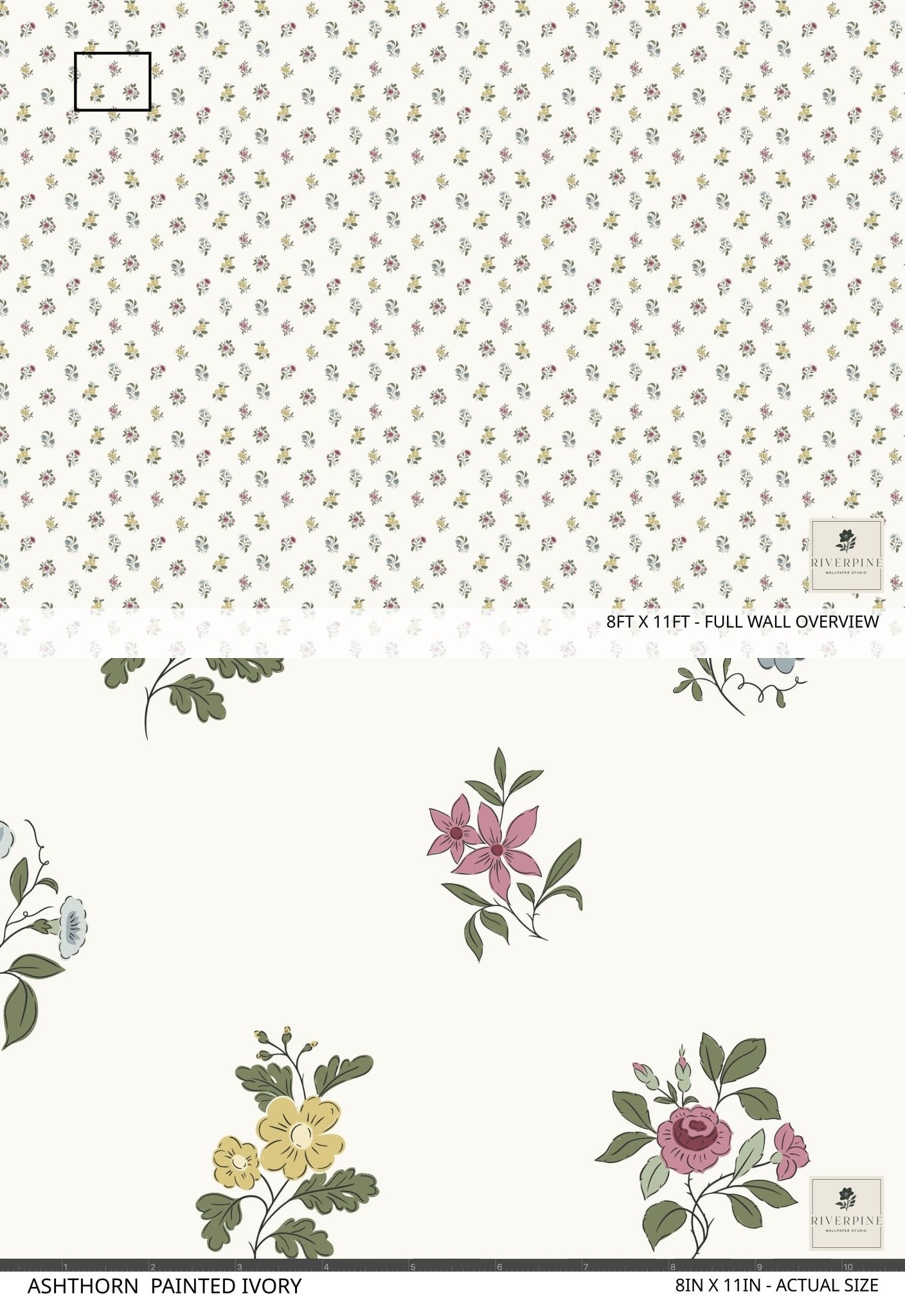 Ashthorn Wallpaper in Painted Ivory - Riverpine