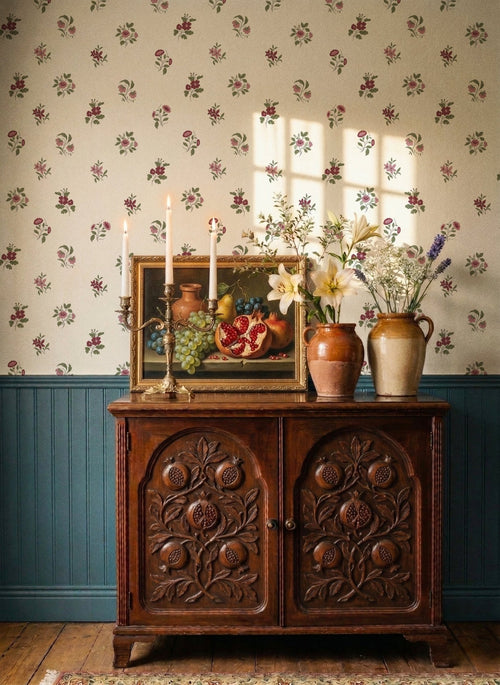 Ashthorn Wallpaper Mulled Berry - Riverpine