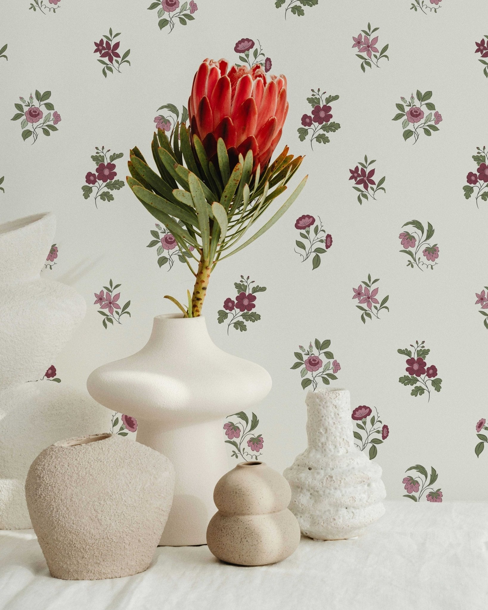 Ashthorn Wallpaper Mulled Berry - Riverpine