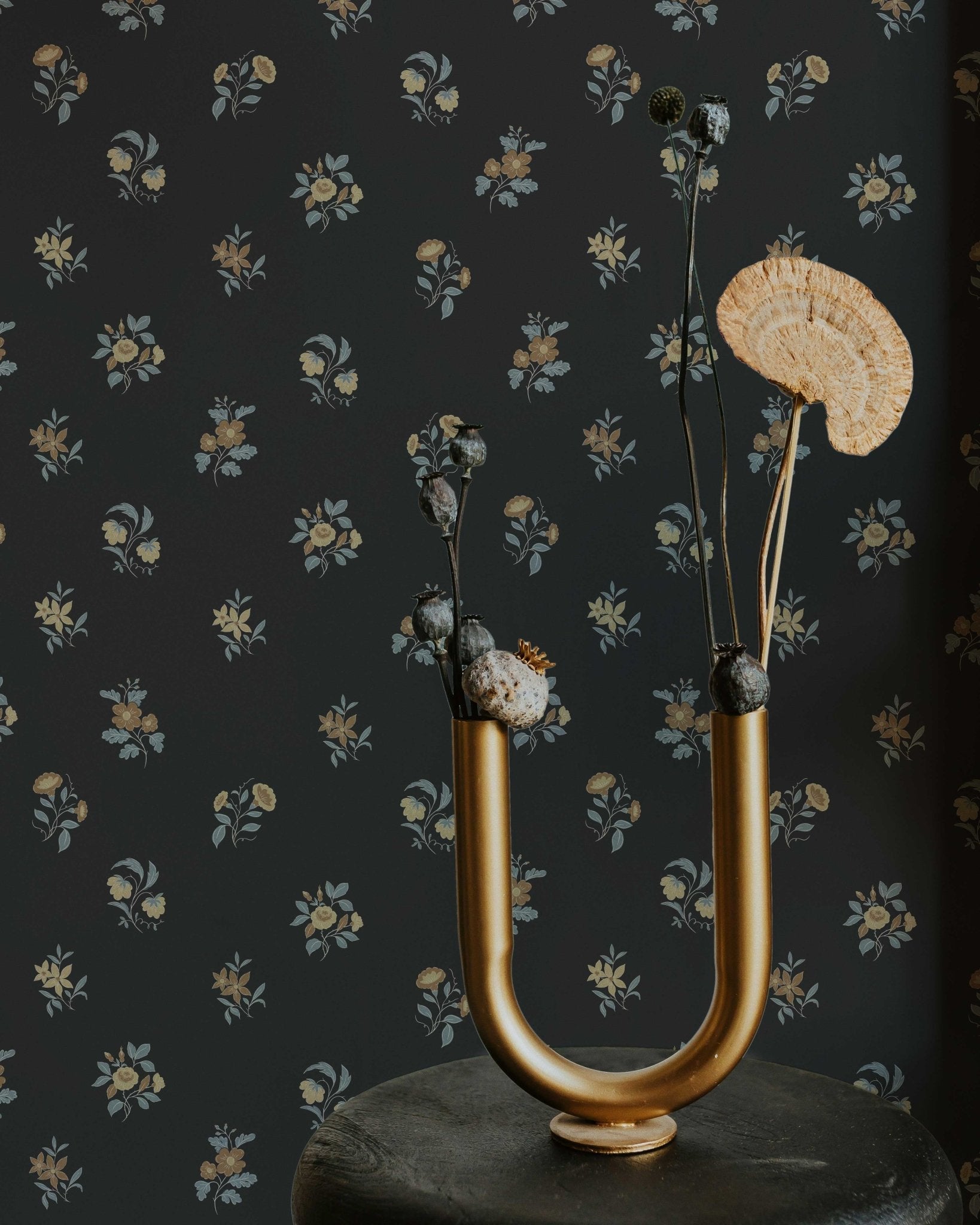 Ashthorn Wallpaper Wrought Iron - Riverpine