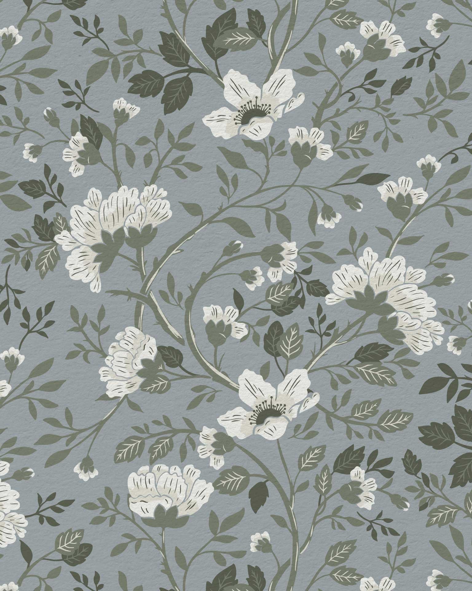 Camellia Study Wallpaper in Boothbay - Riverpine