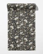 Camellia Study Wallpaper in Coal Cream Olive - Riverpine
