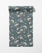 Camellia Study Wallpaper in Cobalt Dust - Riverpine