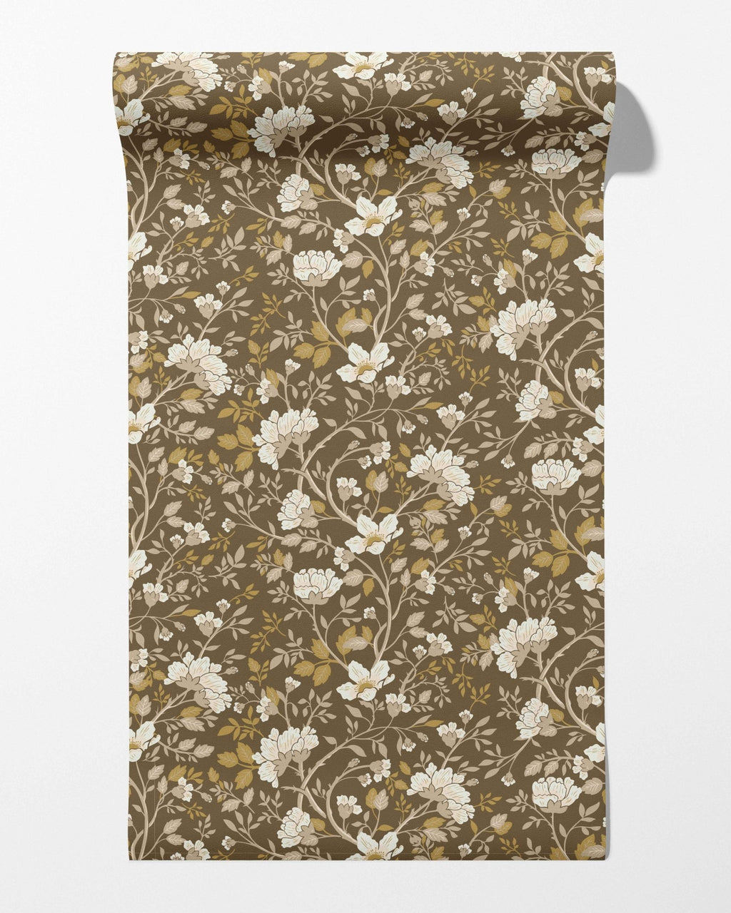 Camellia Study Wallpaper in Golden Vine - Riverpine