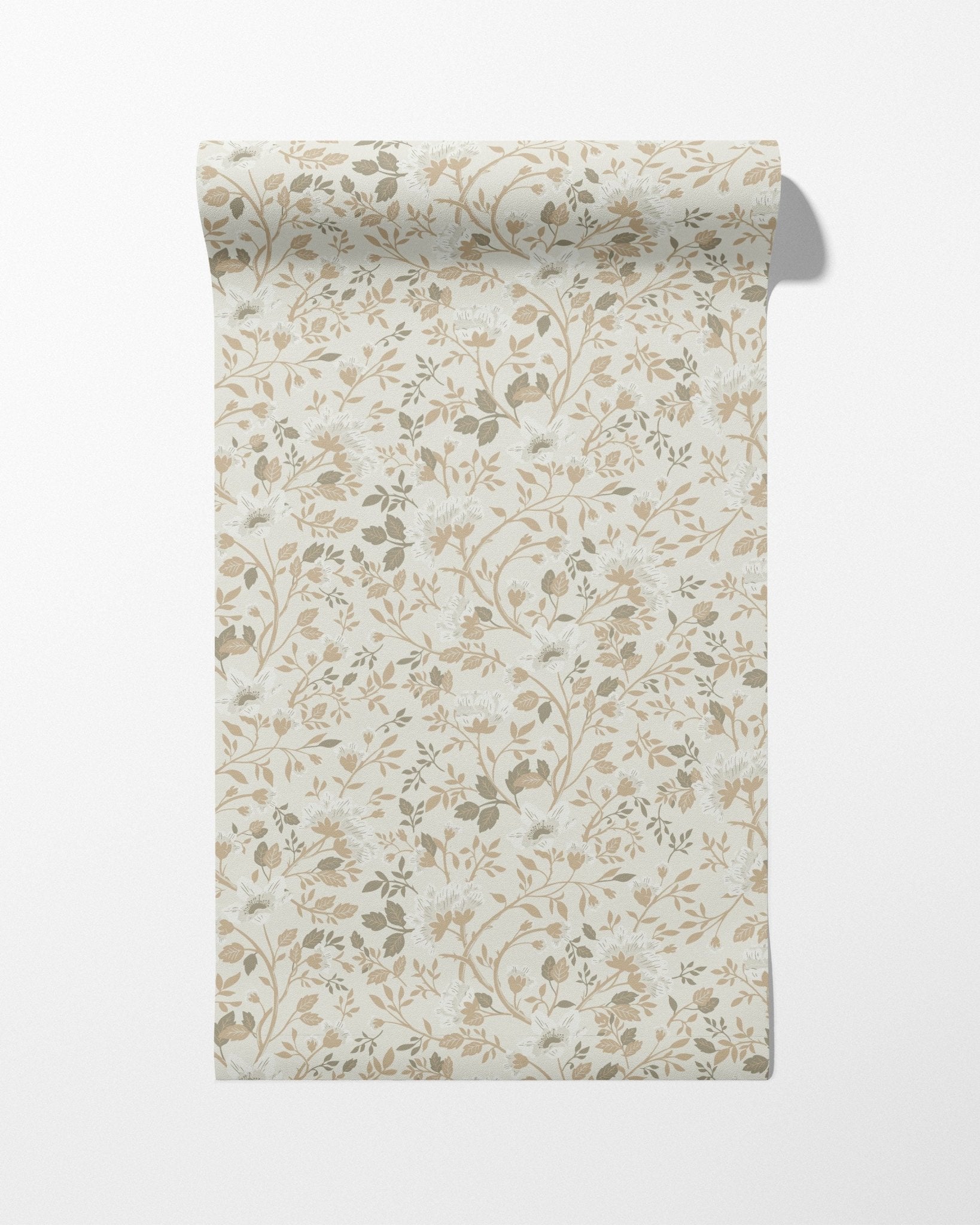 Camellia Study Wallpaper in Natural Linen - Riverpine