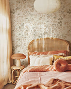 Camellia Study Wallpaper in Natural Linen - Riverpine