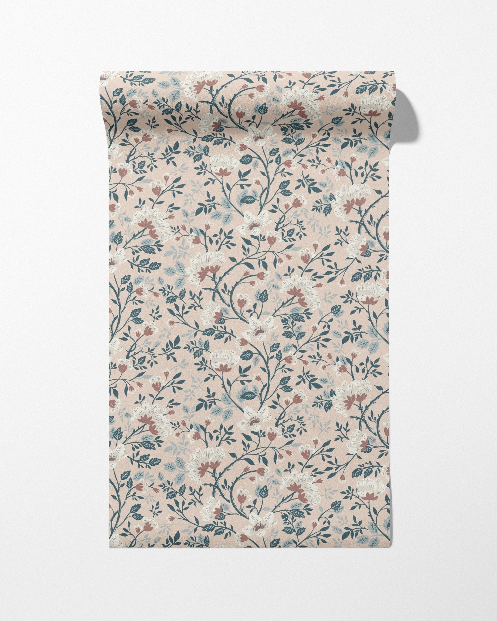 Camellia Study Wallpaper in Petal Cream - Riverpine