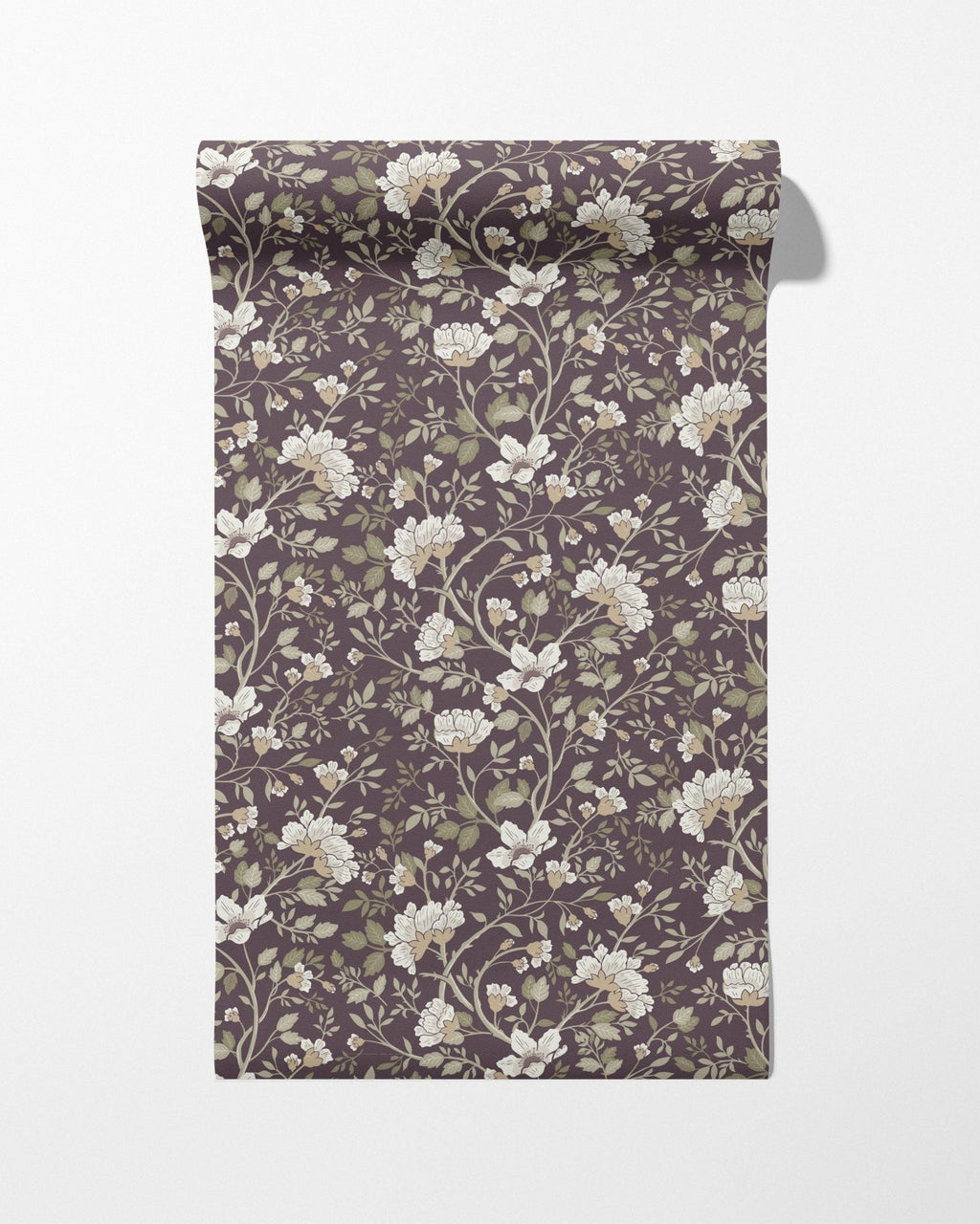 Camellia Study Wallpaper in Plumwood - Riverpine