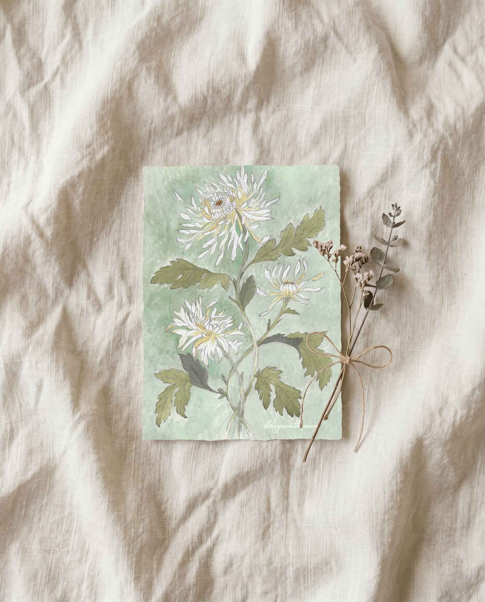 Chrysanthemum Greeting Card - Riverpine