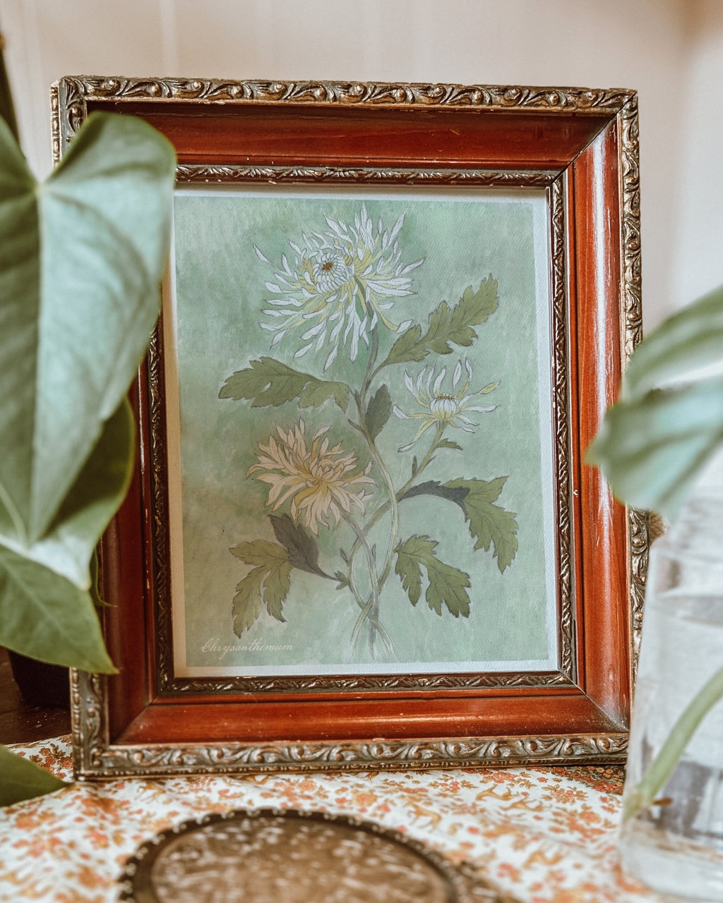 Chrysanthemum Watercolor Art Print - Riverpine