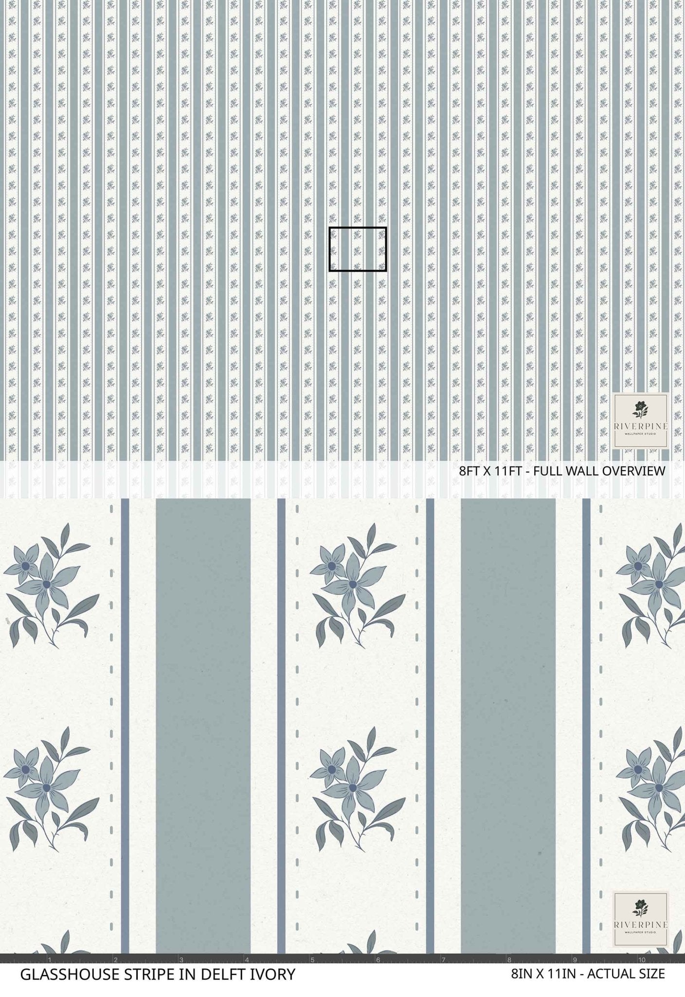 Glasshouse Stripe in Delft Ivory - Riverpine
