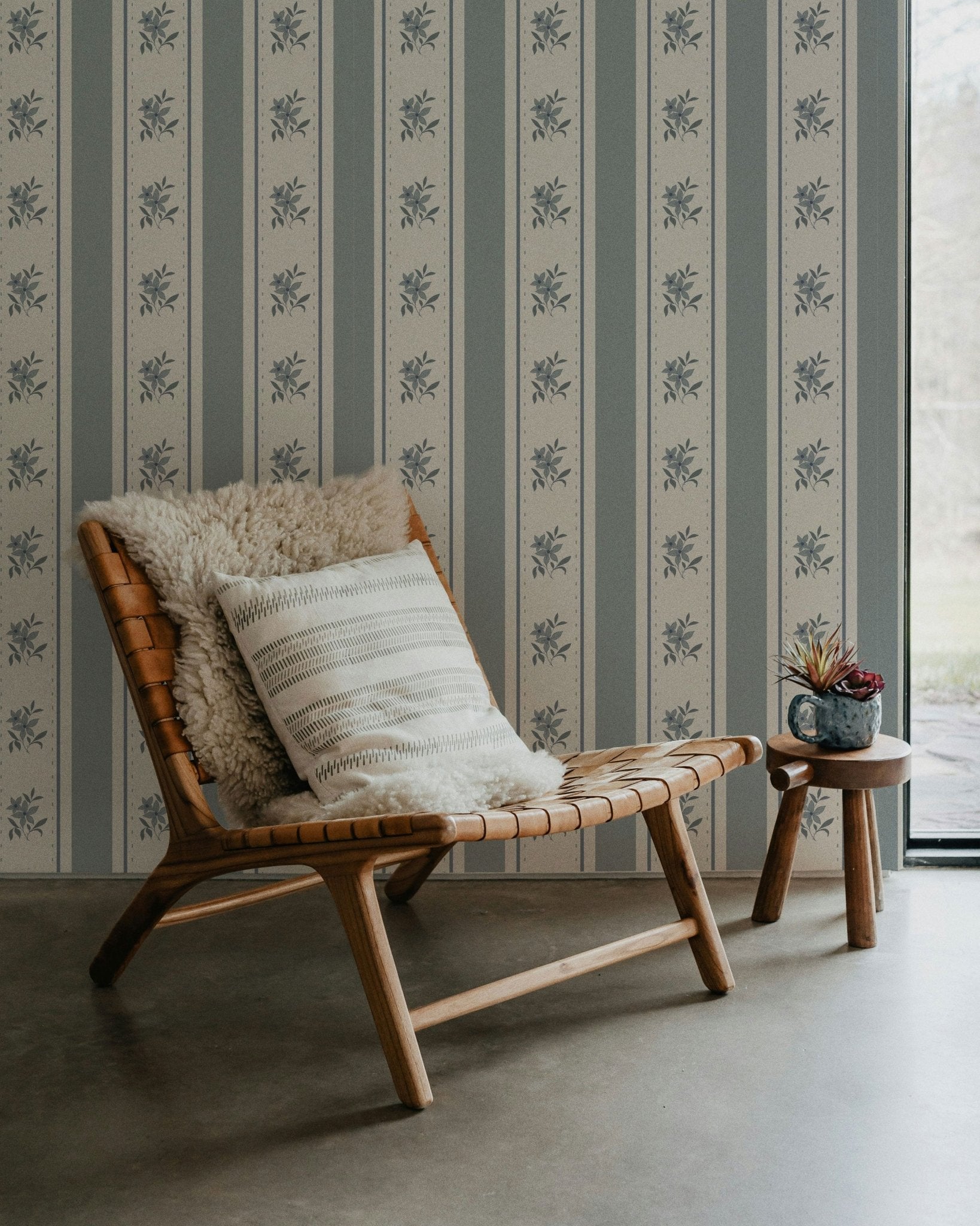Glasshouse Stripe in Delft Ivory - Riverpine