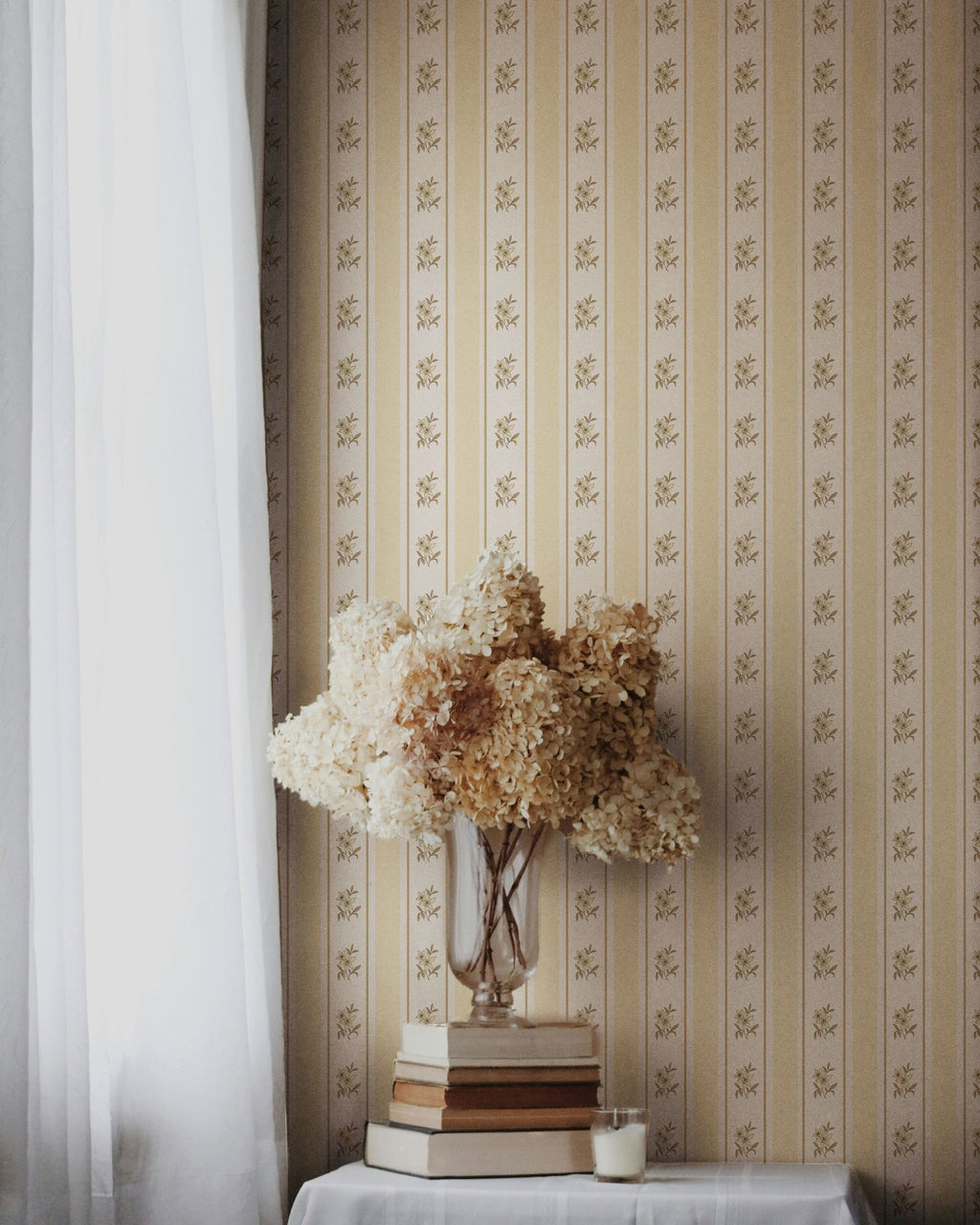 Glasshouse Stripe in Honey Cream - Riverpine