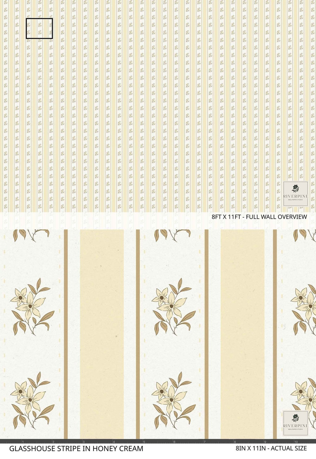 Glasshouse Stripe in Honey Cream - Riverpine