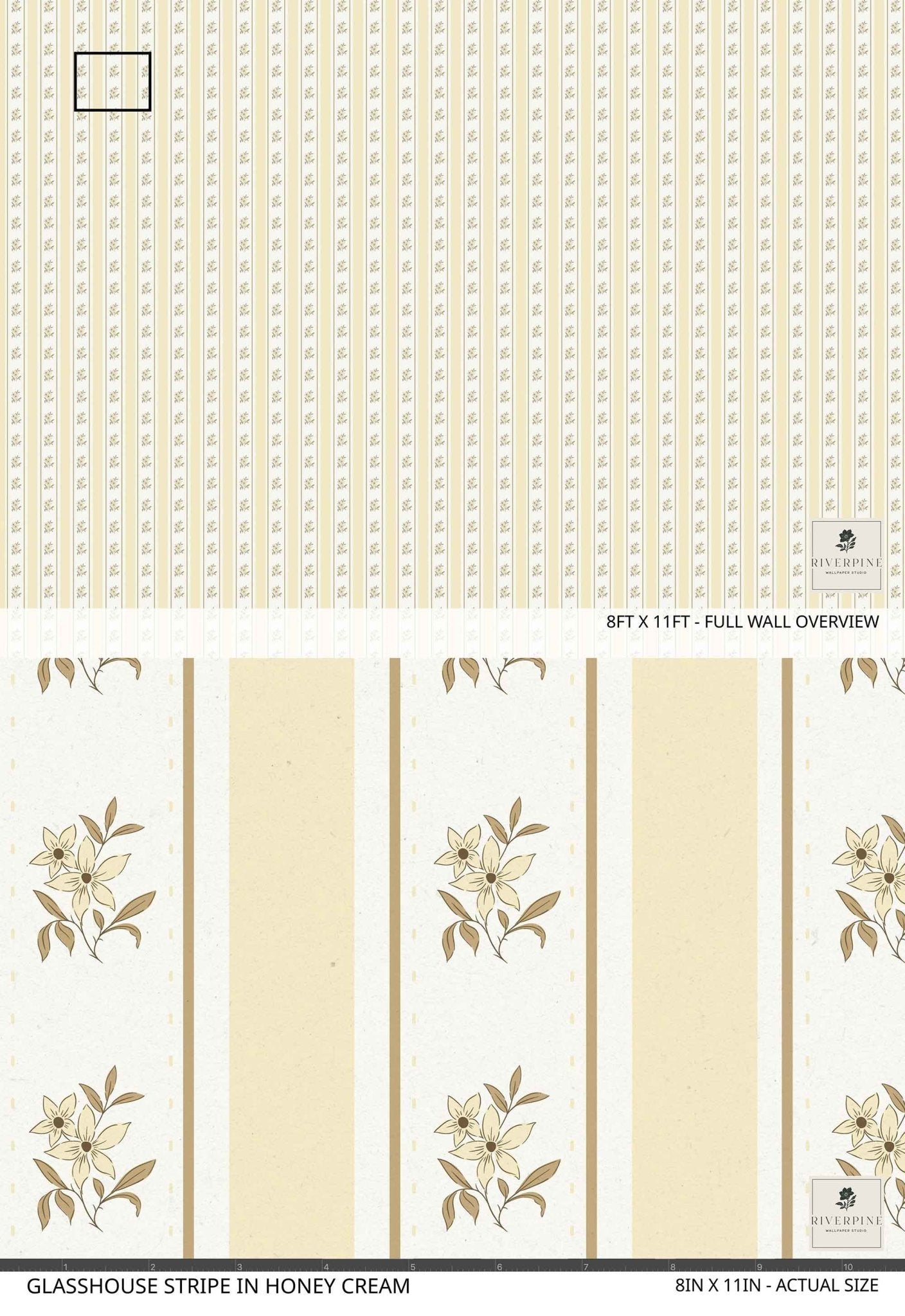 Glasshouse Stripe in Honey Cream - Riverpine