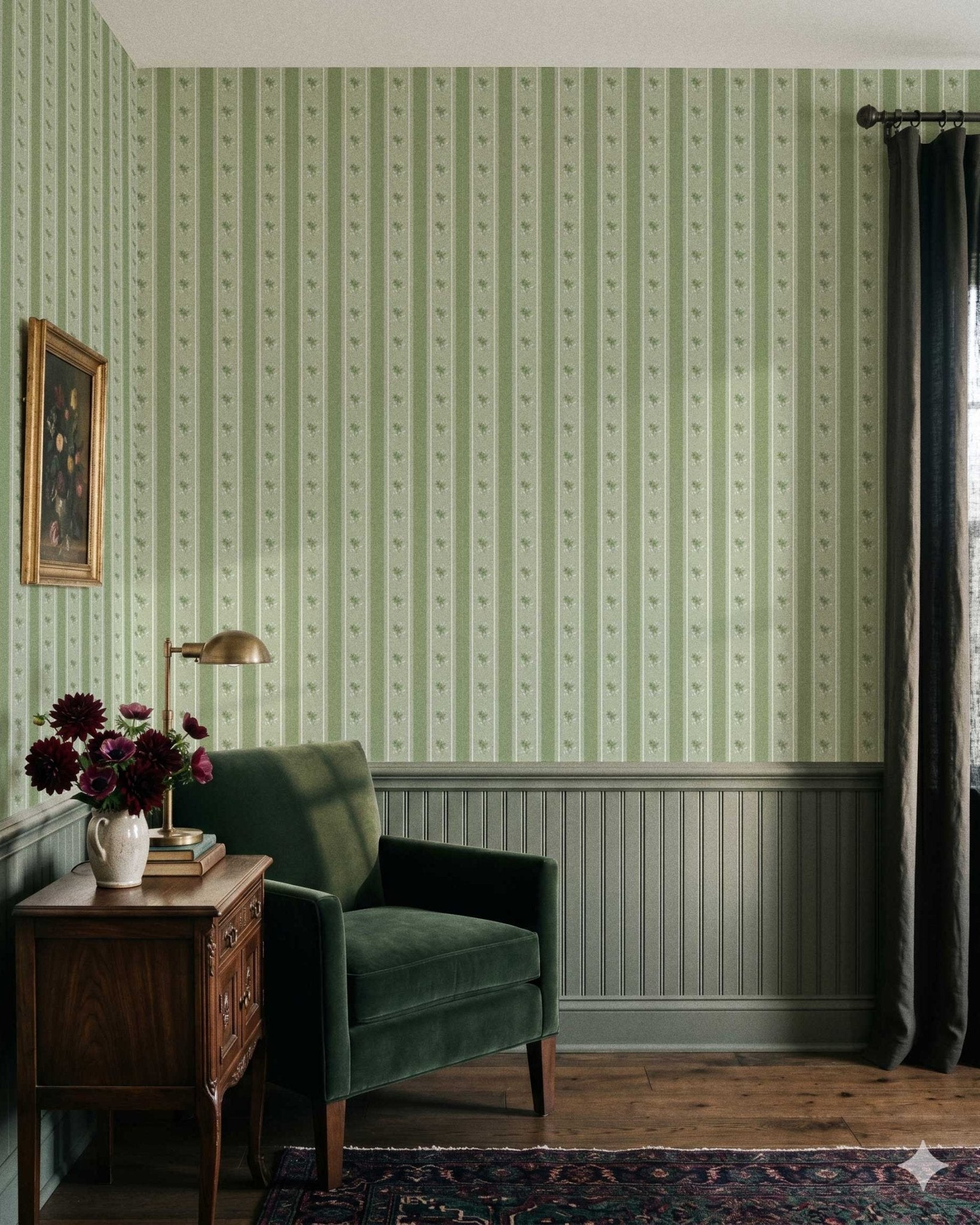 Glasshouse Stripe in Iron Sage - Riverpine