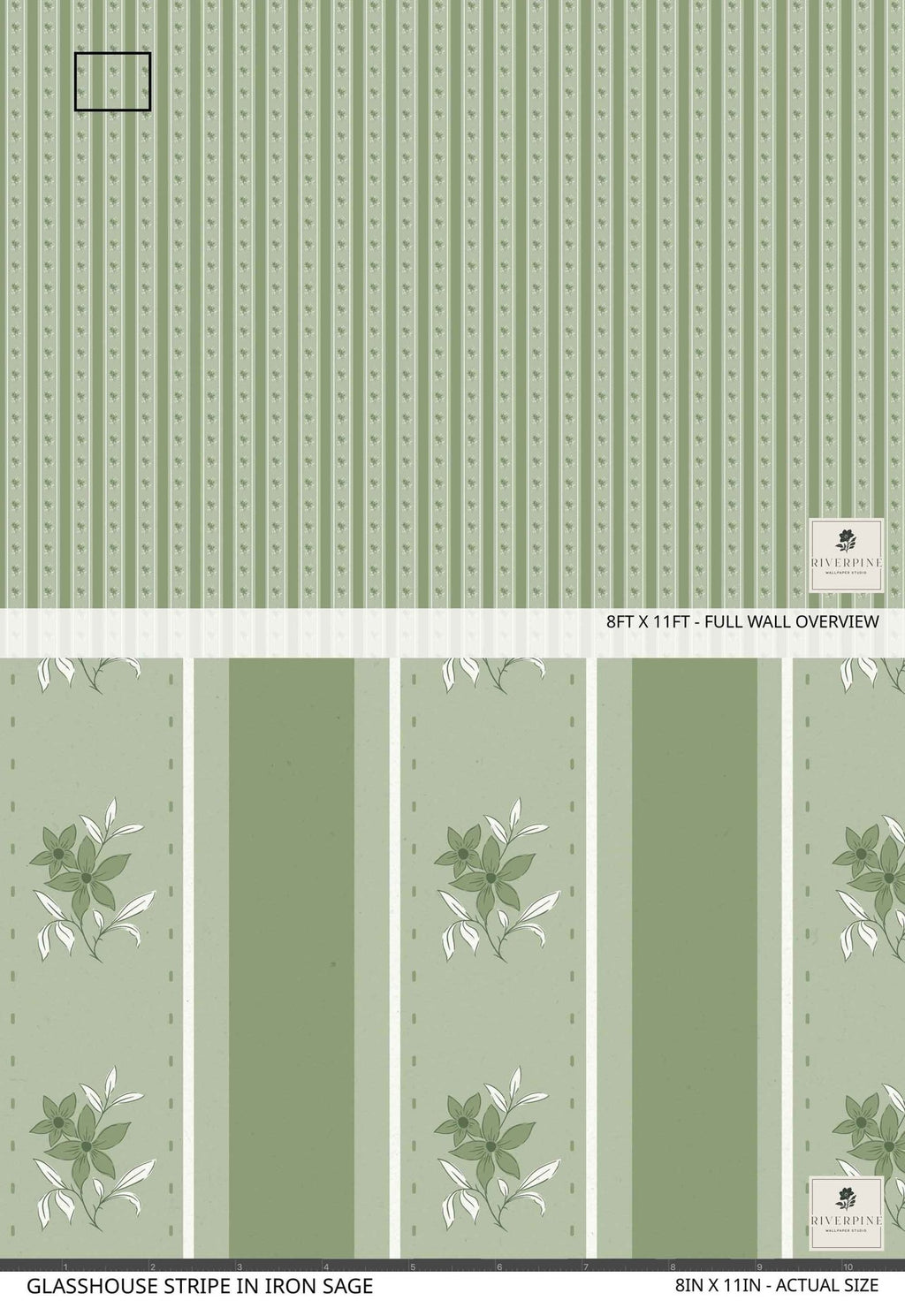 Glasshouse Stripe in Iron Sage - Riverpine